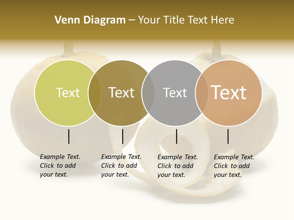 Peeled Food Citrus Bergamia PowerPoint Template