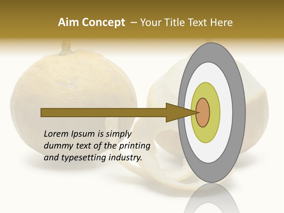 Peeled Food Citrus Bergamia PowerPoint Template