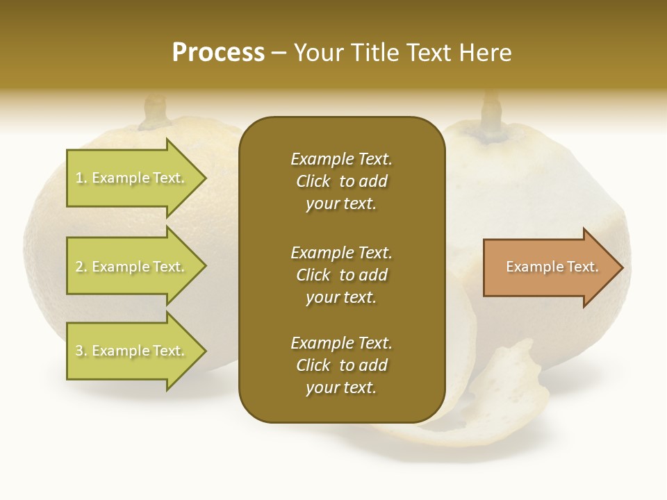Peeled Food Citrus Bergamia PowerPoint Template