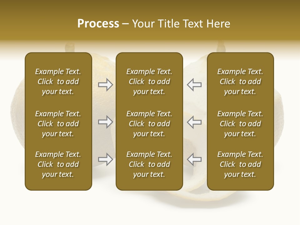 Peeled Food Citrus Bergamia PowerPoint Template