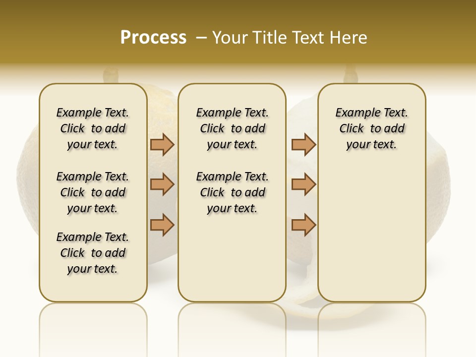 Peeled Food Citrus Bergamia PowerPoint Template