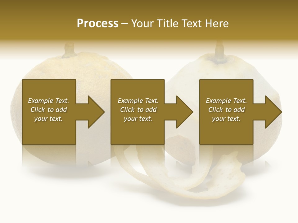 Peeled Food Citrus Bergamia PowerPoint Template