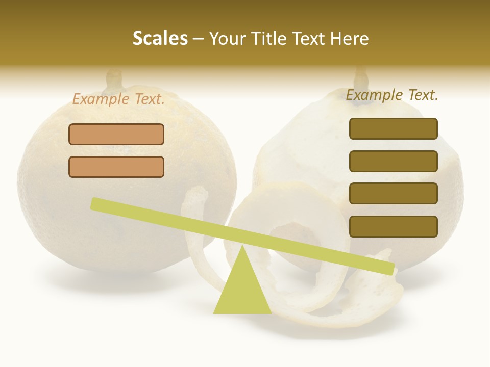 Peeled Food Citrus Bergamia PowerPoint Template