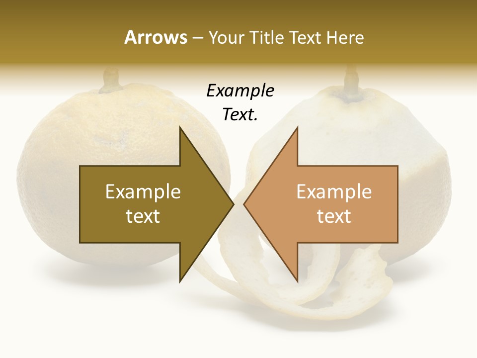 Peeled Food Citrus Bergamia PowerPoint Template