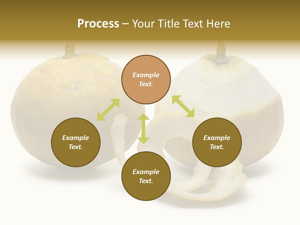 Peeled Food Citrus Bergamia PowerPoint Template