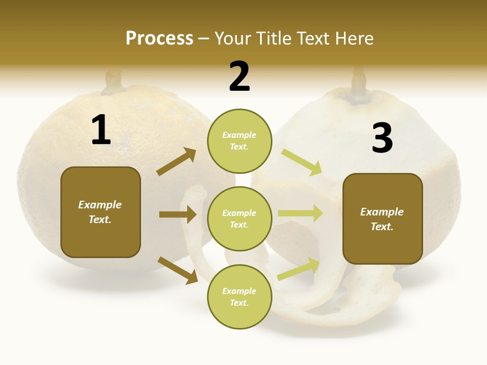 Peeled Food Citrus Bergamia PowerPoint Template