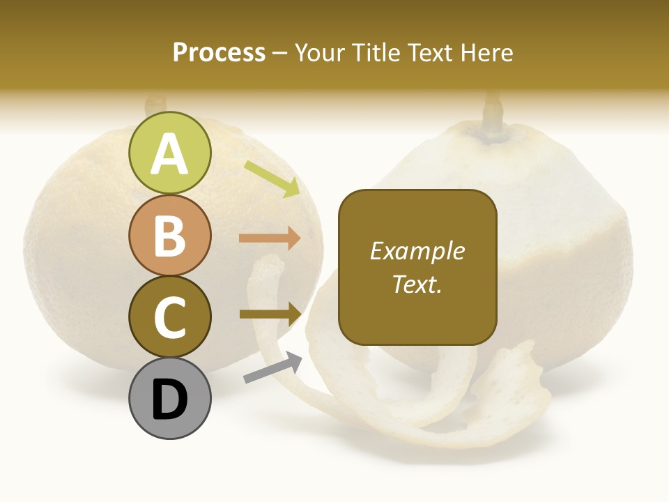 Peeled Food Citrus Bergamia PowerPoint Template