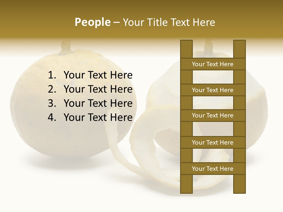 Peeled Food Citrus Bergamia PowerPoint Template