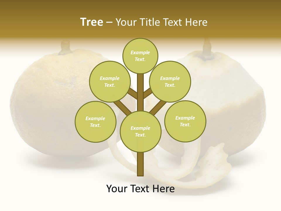 Peeled Food Citrus Bergamia PowerPoint Template
