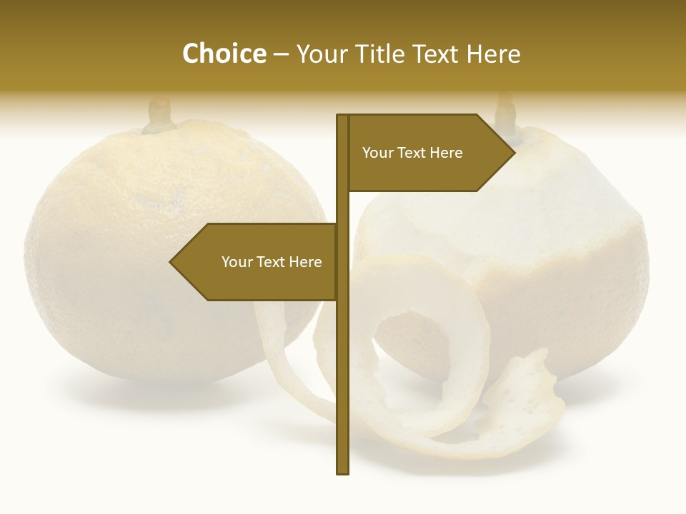 Peeled Food Citrus Bergamia PowerPoint Template