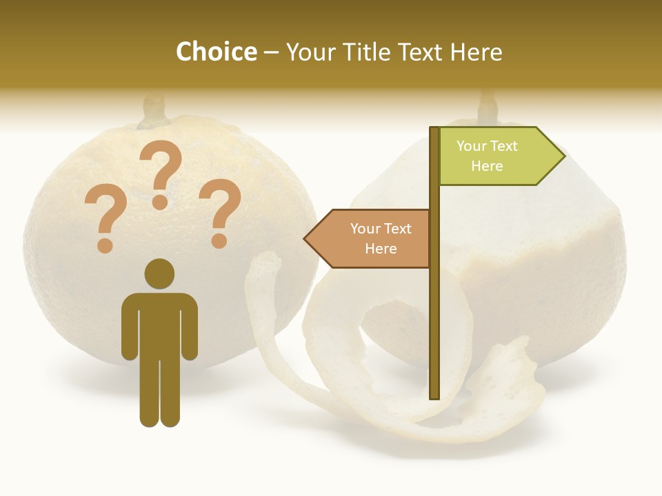 Peeled Food Citrus Bergamia PowerPoint Template