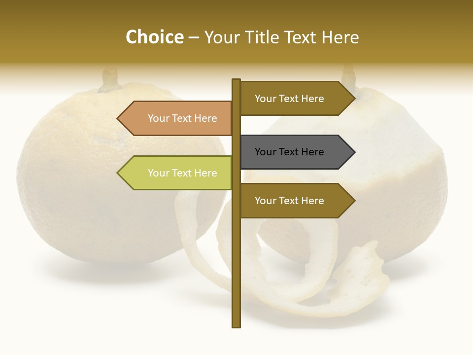 Peeled Food Citrus Bergamia PowerPoint Template