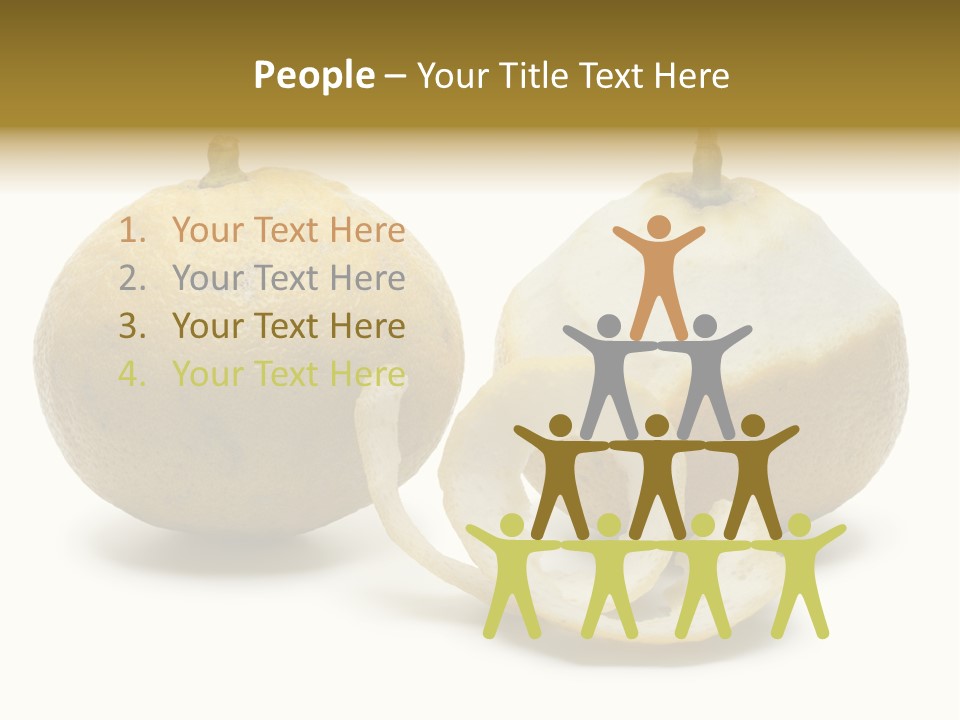 Peeled Food Citrus Bergamia PowerPoint Template