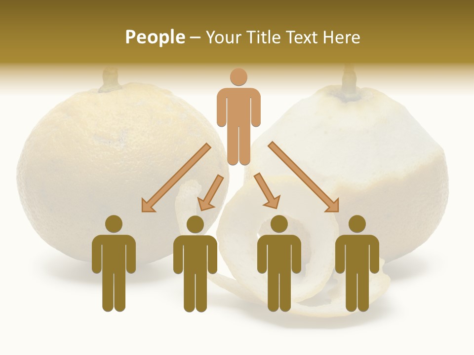 Peeled Food Citrus Bergamia PowerPoint Template