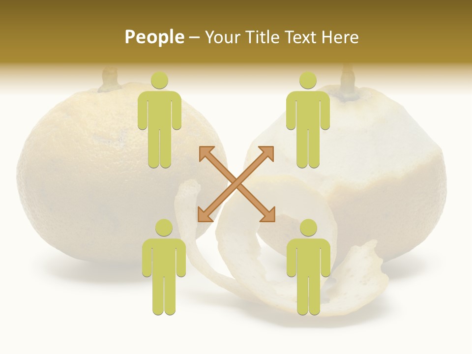 Peeled Food Citrus Bergamia PowerPoint Template