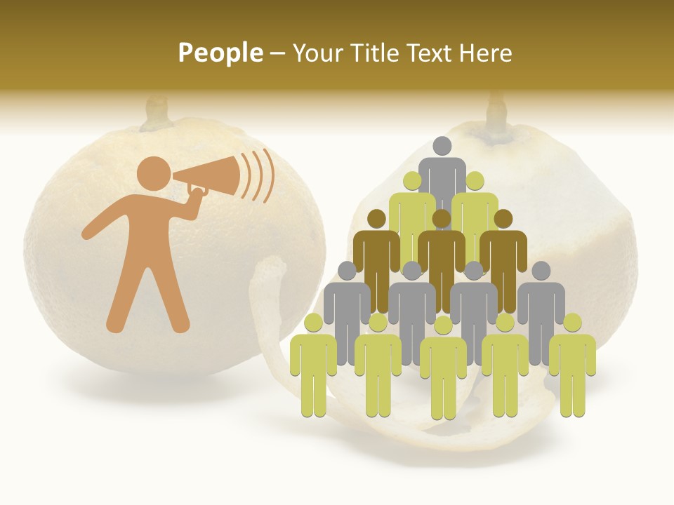 Peeled Food Citrus Bergamia PowerPoint Template