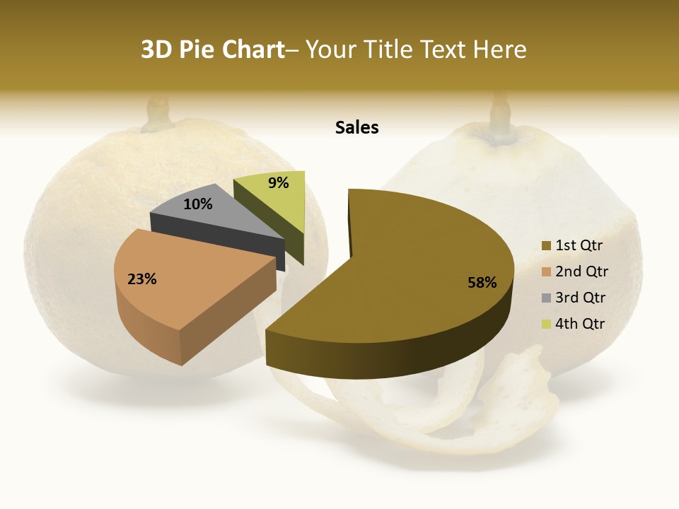 Peeled Food Citrus Bergamia PowerPoint Template