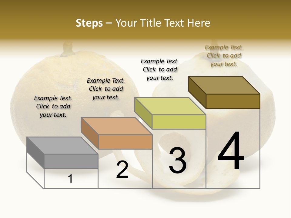 Peeled Food Citrus Bergamia PowerPoint Template