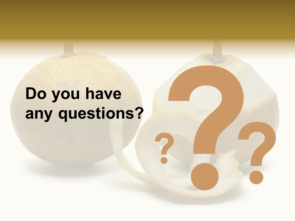 Peeled Food Citrus Bergamia PowerPoint Template