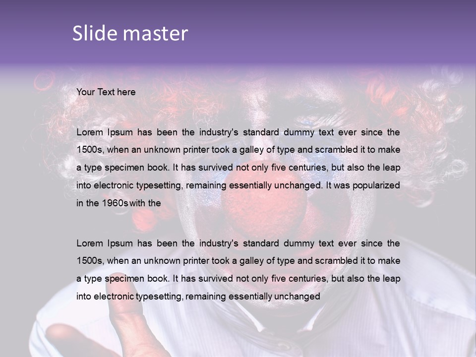 Upset Goofy Red Nose PowerPoint Template