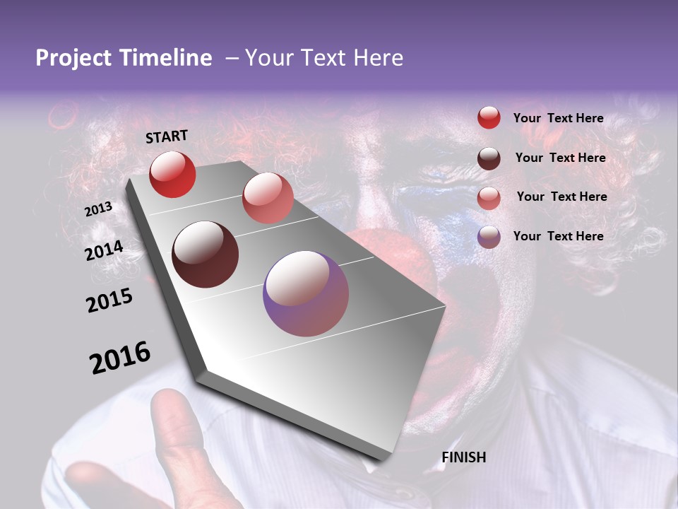 Upset Goofy Red Nose PowerPoint Template