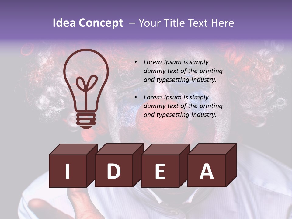 Upset Goofy Red Nose PowerPoint Template