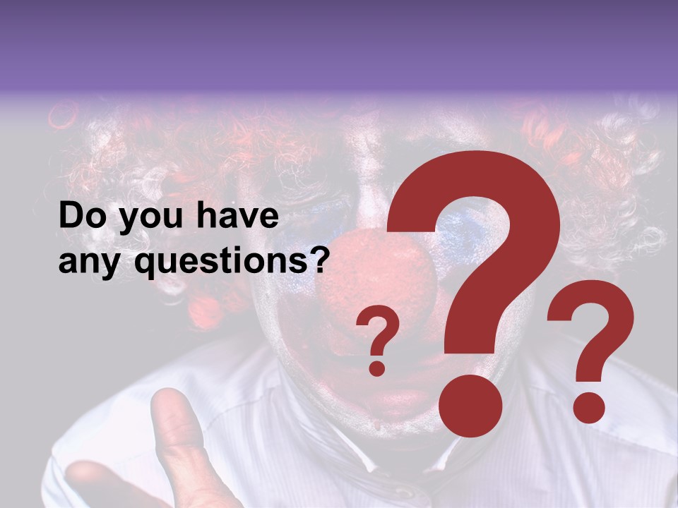 Upset Goofy Red Nose PowerPoint Template