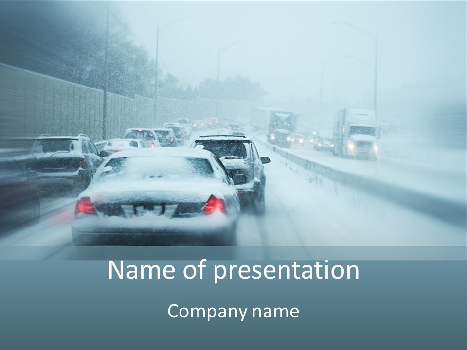 City Shower Highway PowerPoint Template