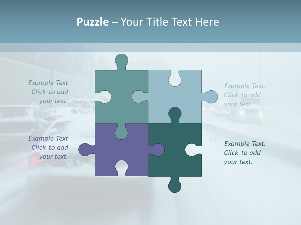 City Shower Highway PowerPoint Template