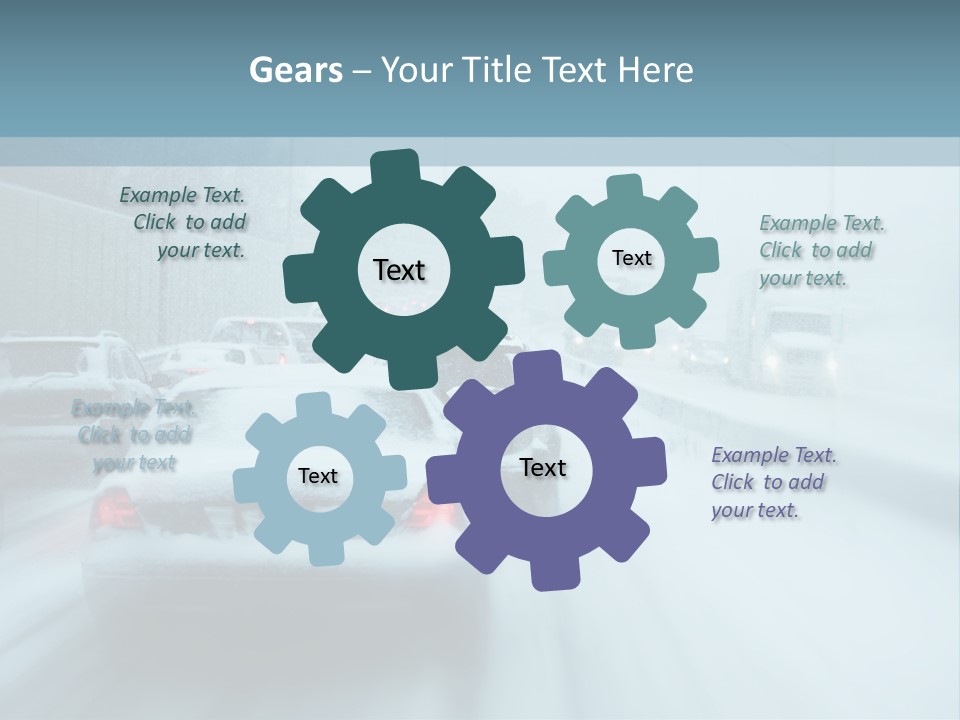 City Shower Highway PowerPoint Template