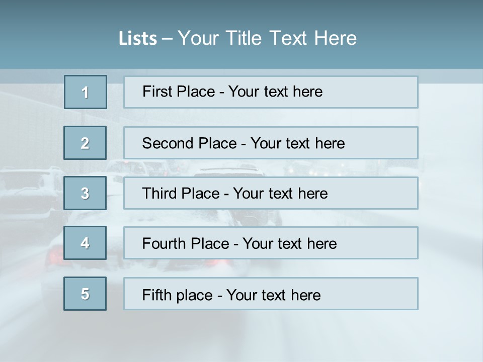 City Shower Highway PowerPoint Template