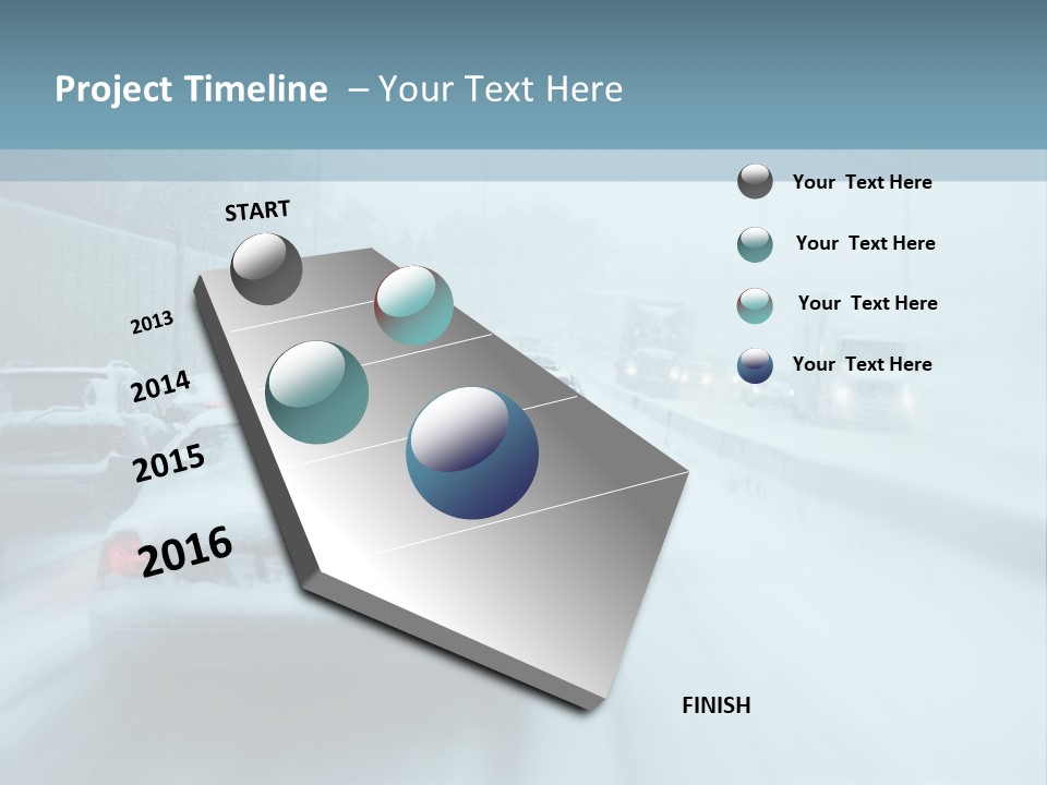 City Shower Highway PowerPoint Template