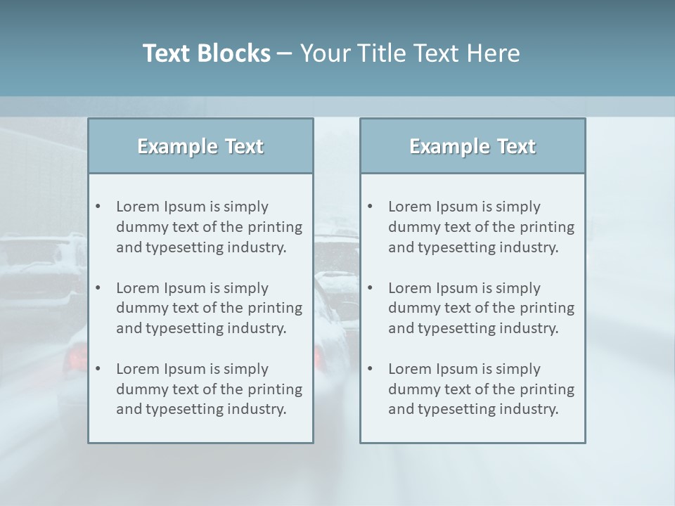 City Shower Highway PowerPoint Template