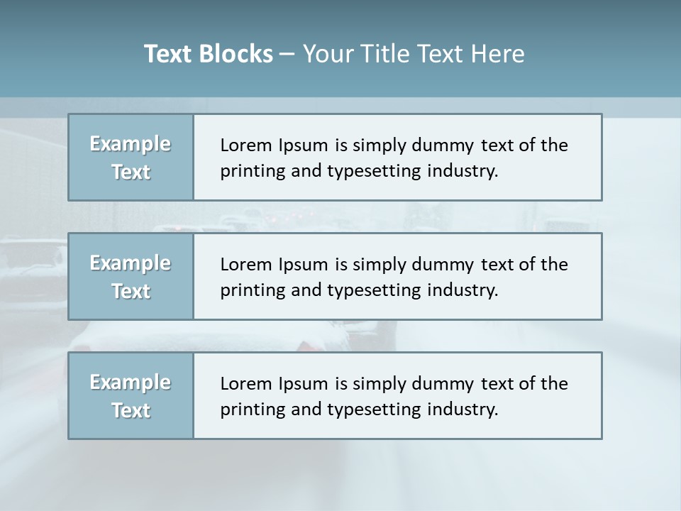 City Shower Highway PowerPoint Template