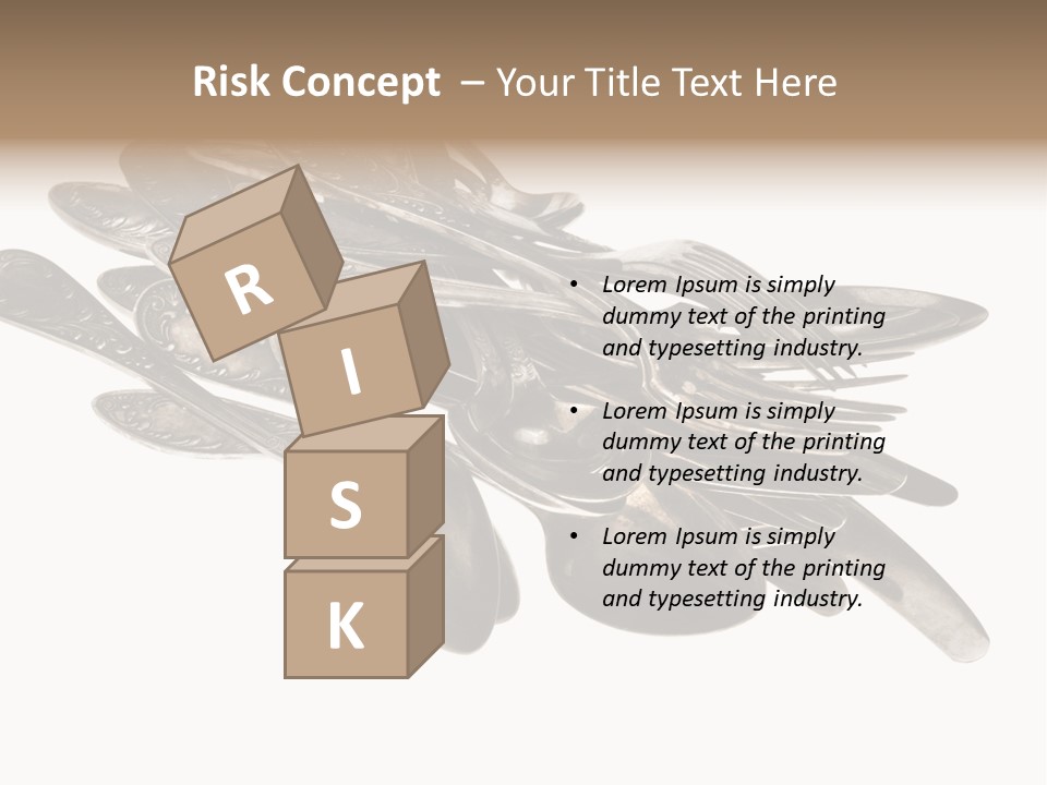 Food Retro Fork PowerPoint Template