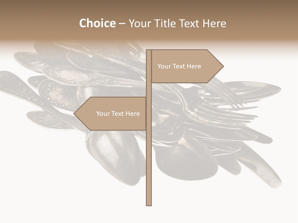 Food Retro Fork PowerPoint Template