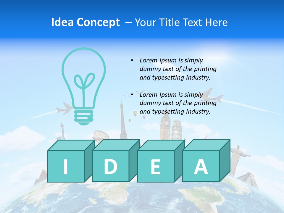 Europe Planet Usa PowerPoint Template