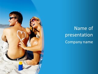 Laugh Sunscreen Cream PowerPoint Template