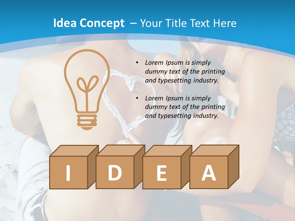 Laugh Sunscreen Cream PowerPoint Template