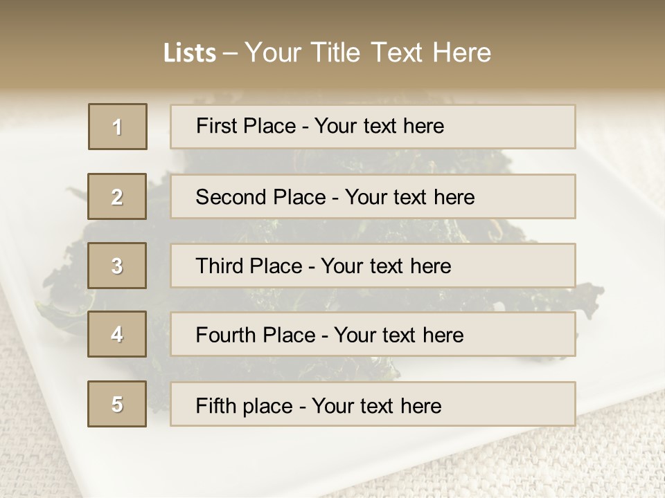 Chips Green Salt PowerPoint Template