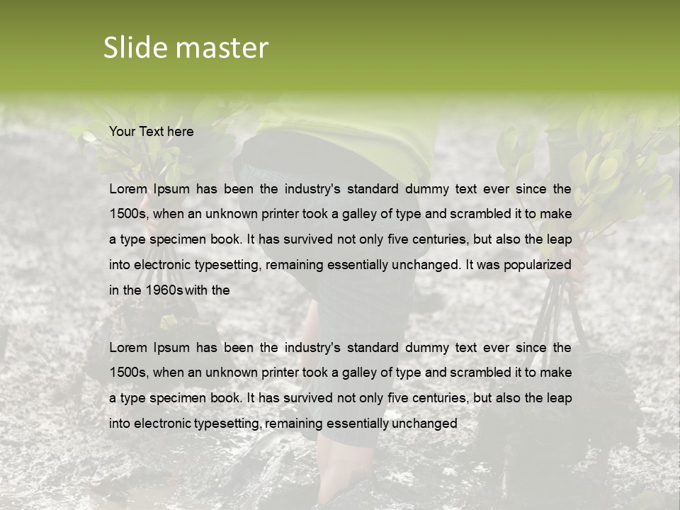 Conservation Holding Mud PowerPoint Template