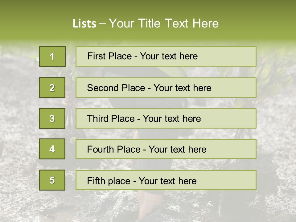 Conservation Holding Mud PowerPoint Template