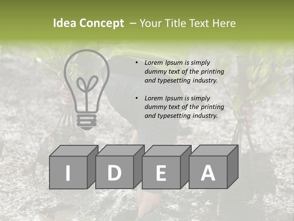 Conservation Holding Mud PowerPoint Template