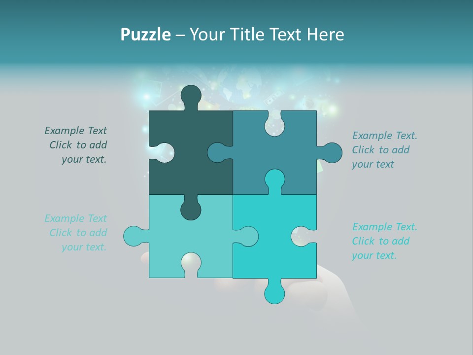 A Person Holding A Cell Phone With A Lot Of Lights Coming Out Of It PowerPoint Template