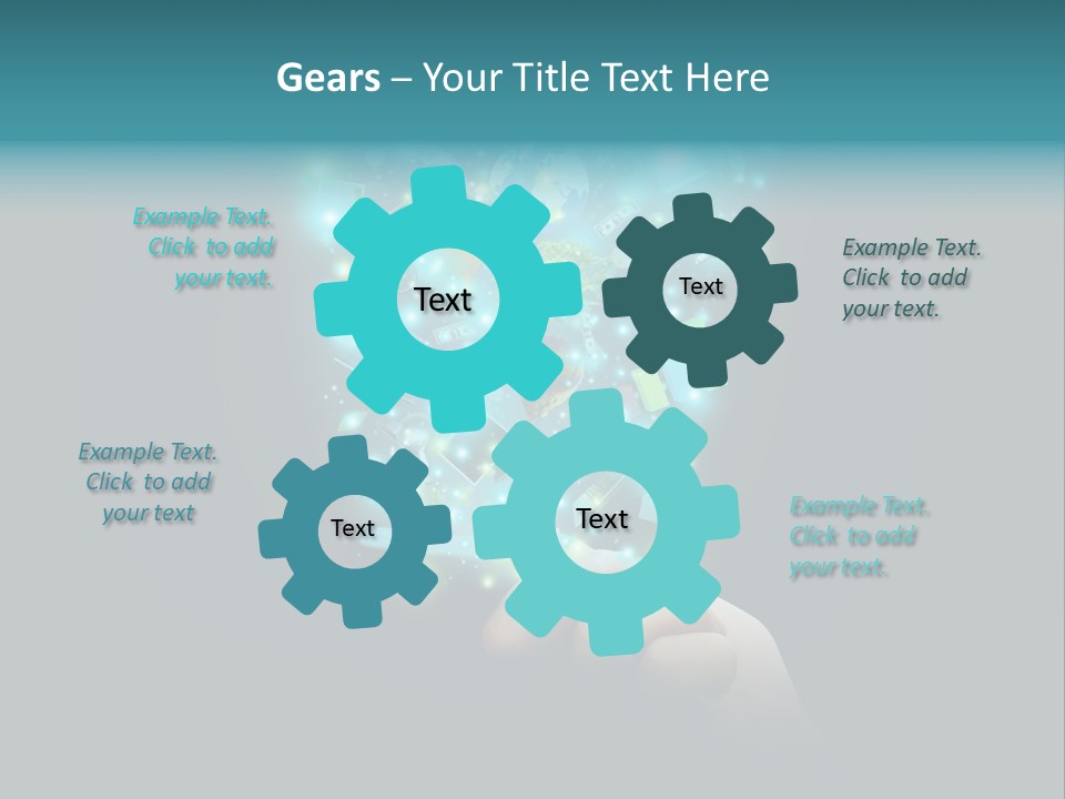 A Person Holding A Cell Phone With A Lot Of Lights Coming Out Of It PowerPoint Template