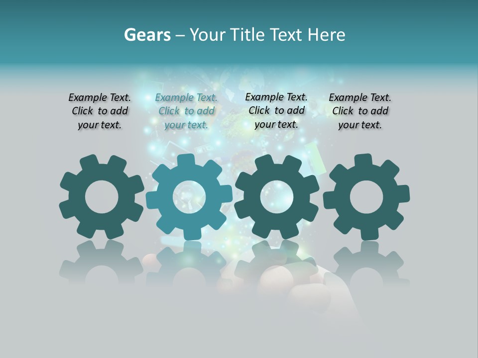 A Person Holding A Cell Phone With A Lot Of Lights Coming Out Of It PowerPoint Template