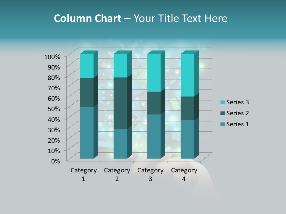 A Person Holding A Cell Phone With A Lot Of Lights Coming Out Of It PowerPoint Template