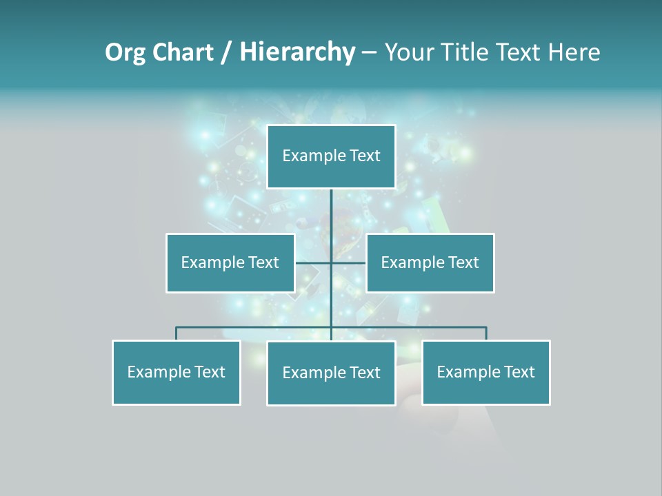 A Person Holding A Cell Phone With A Lot Of Lights Coming Out Of It PowerPoint Template