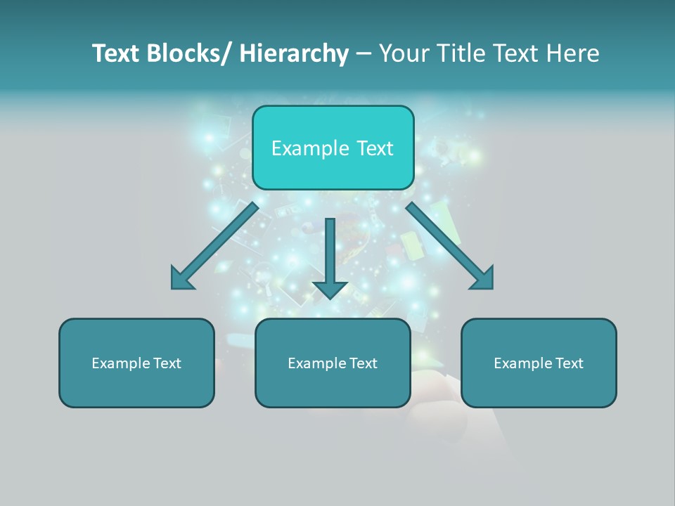 A Person Holding A Cell Phone With A Lot Of Lights Coming Out Of It PowerPoint Template