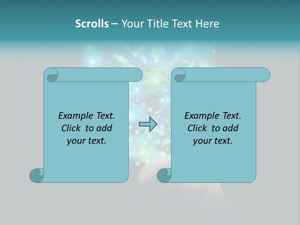 A Person Holding A Cell Phone With A Lot Of Lights Coming Out Of It PowerPoint Template